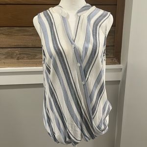 Blue Button Down Tank, Size M
